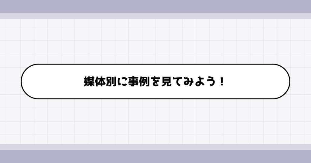 媒体別の転職ポートフォリオ事例